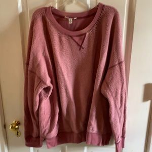 American Eagle pink fleece sweatshirt xxl